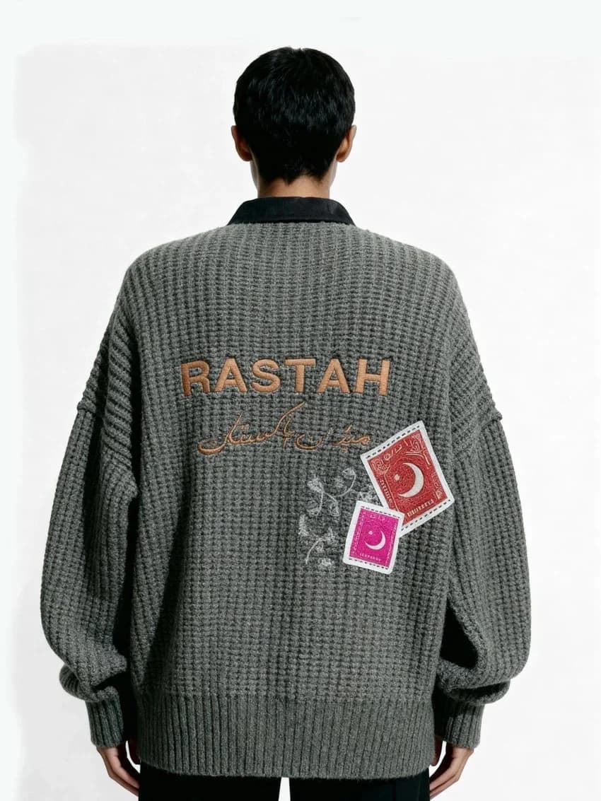 Knitted Grey Sweater - view 2